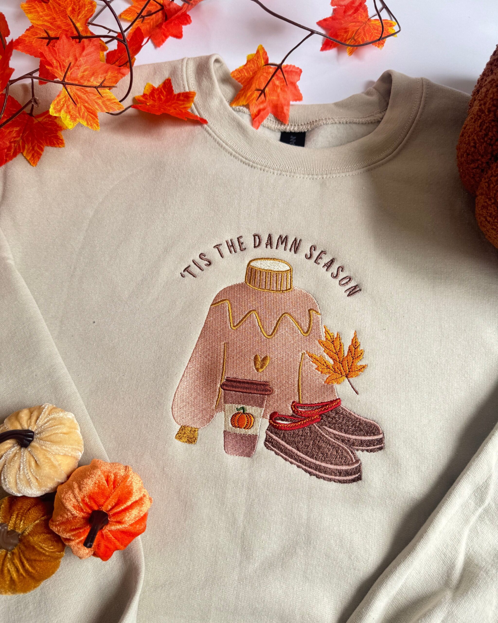 Tis the Damn Season Embroidered Sweatshirt Tis the Damn Season Embroidered Sweatshirt