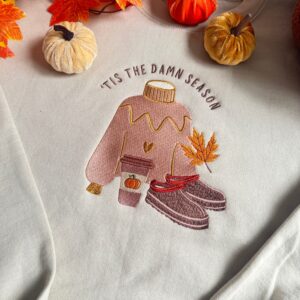 Tis the Damn Season Embroidered Sweatshirt 1 Tis the Damn Season Embroidered Sweatshirt 3.jpg