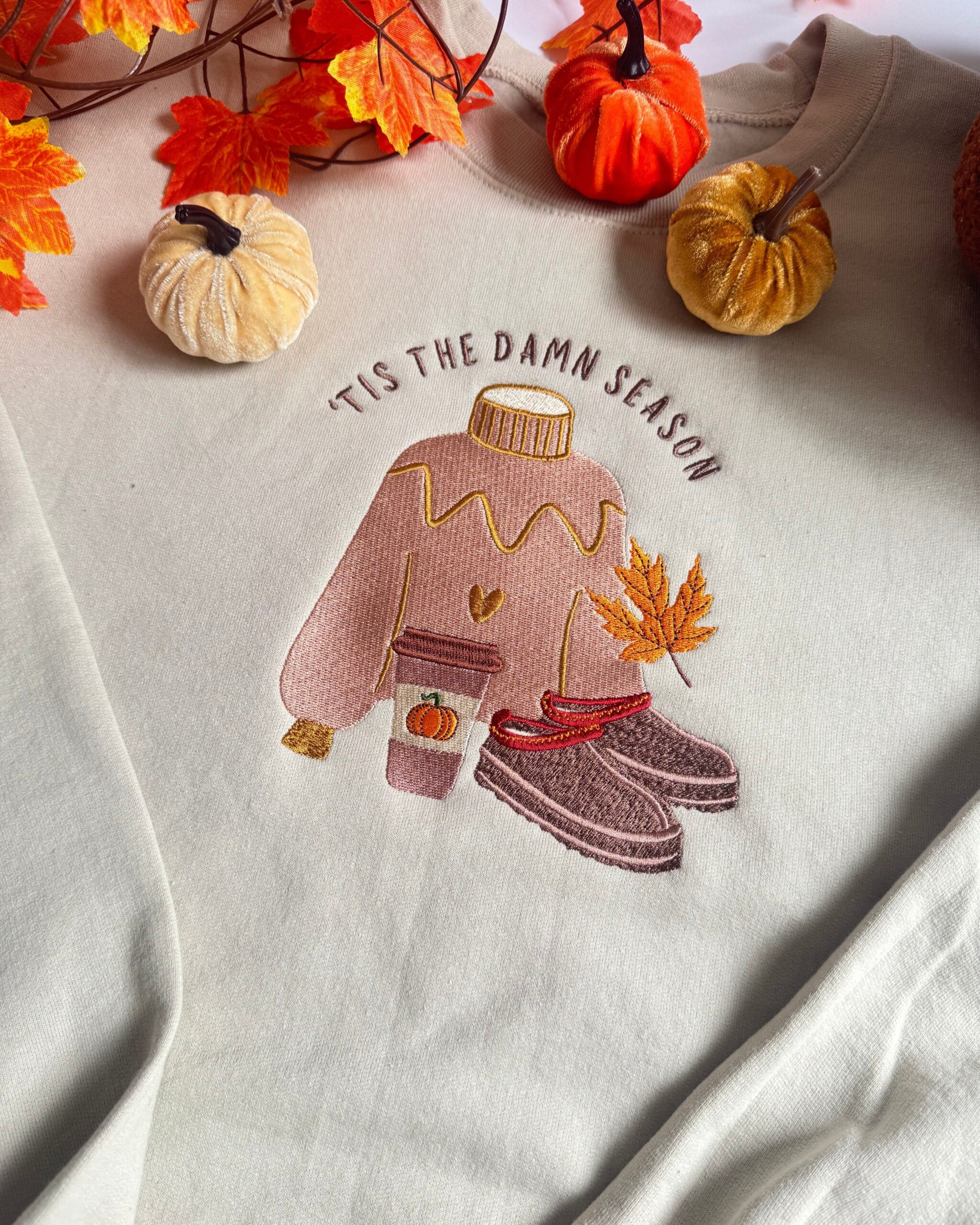 Tis the Damn Season Embroidered Sweatshirt Tis the Damn Season Embroidered Sweatshirt