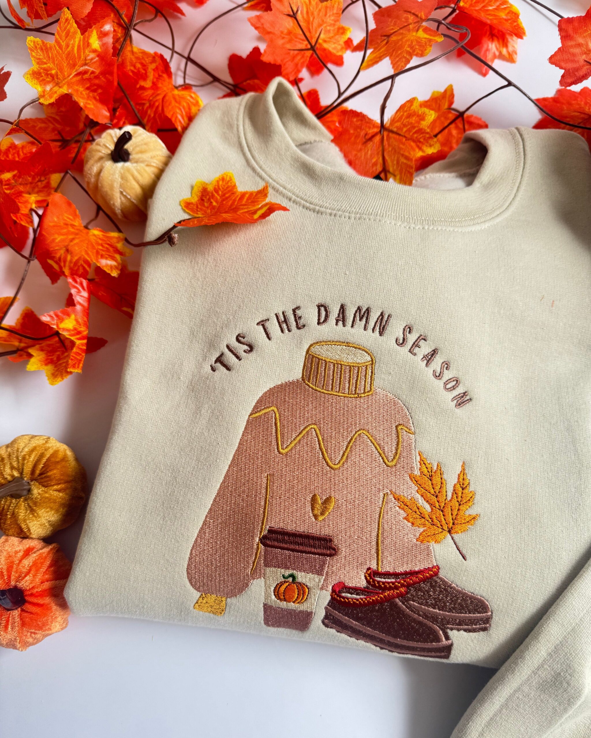 Tis the Damn Season Embroidered Sweatshirt Tis the Damn Season Embroidered Sweatshirt
