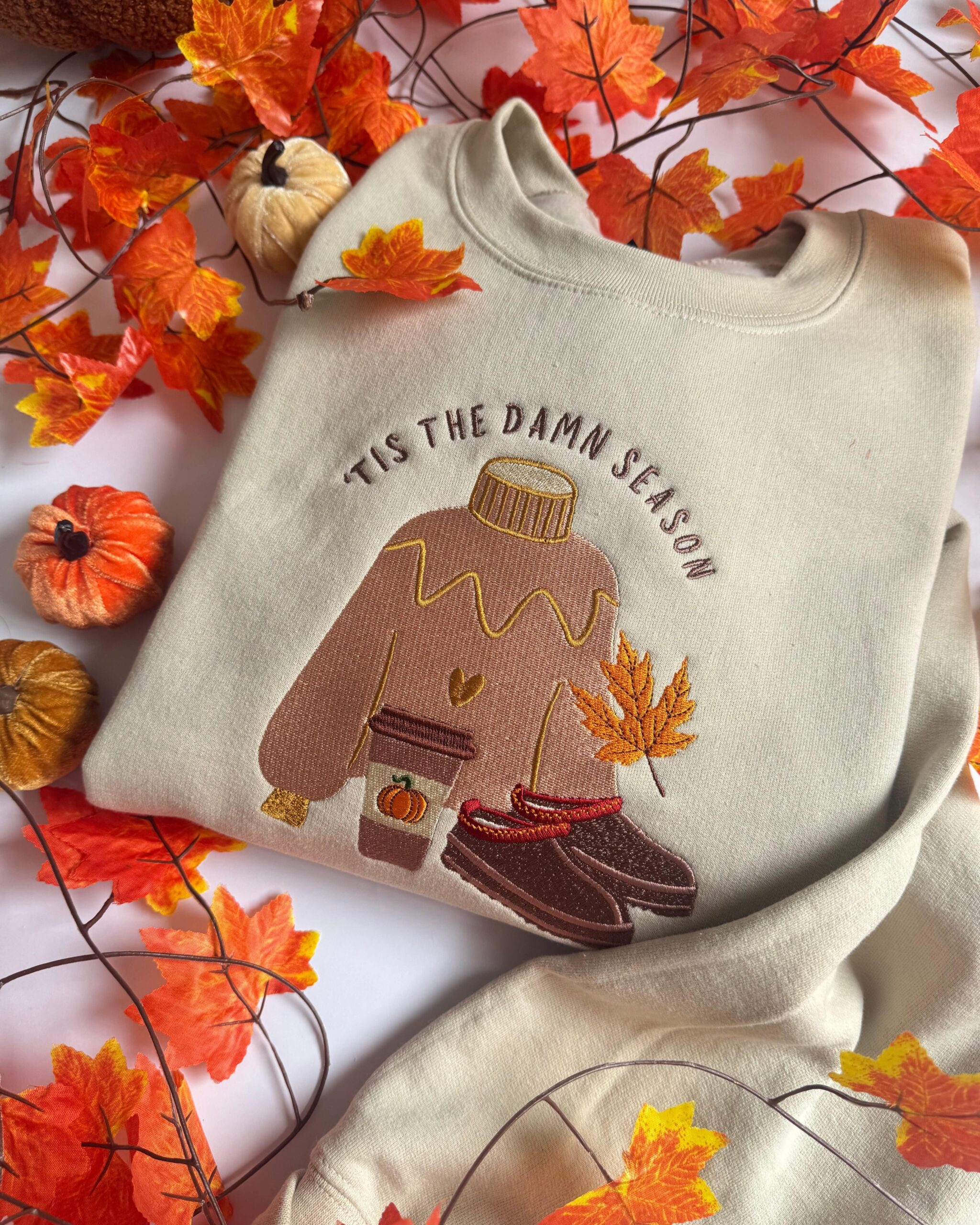 Tis the Damn Season Embroidered Sweatshirt Tis the Damn Season Embroidered Sweatshirt