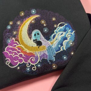Moon and Ghost Embroidered Sweatshirt 2 Moon and Ghost Embroidered Sweatshirt 4.jpg