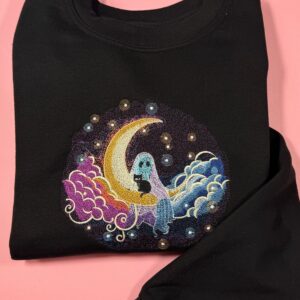 Moon and Ghost Embroidered Sweatshirt 3 Moon and Ghost Embroidered Sweatshirt 5.jpg