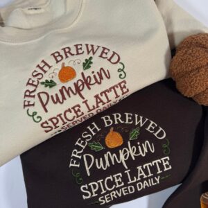 Pumpkin Spice Latte Embroidered Sweatshirt