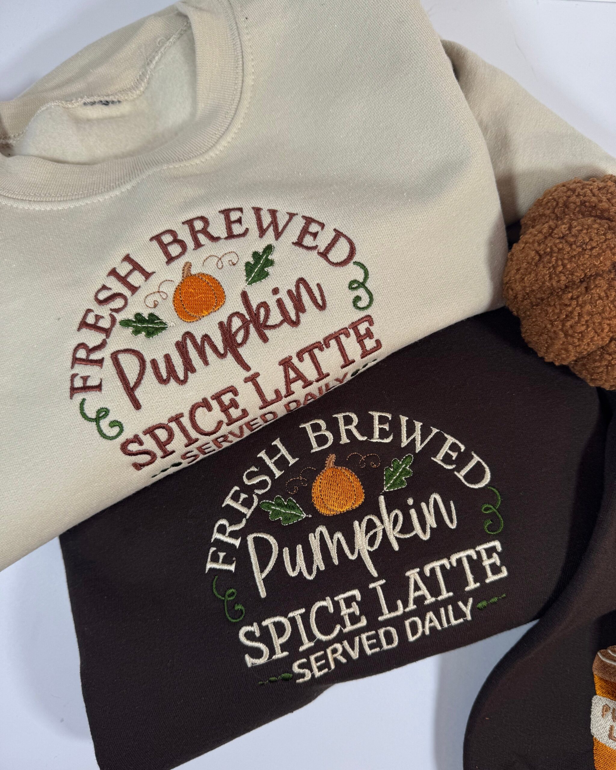 Pumpkin Spice Latte Embroidered Sweatshirt Pumpkin Spice Latte Embroidered Sweatshirt