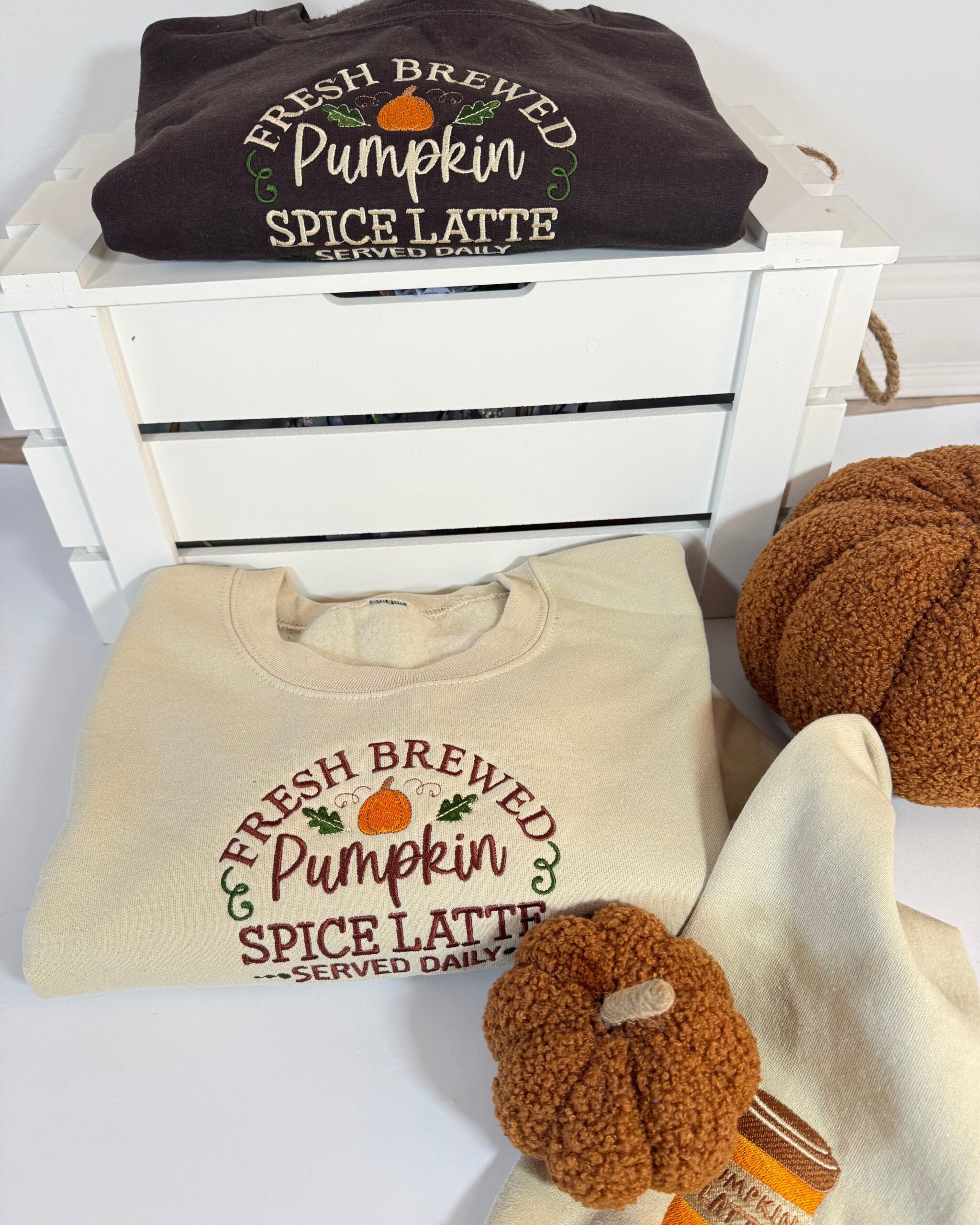 Pumpkin Spice Latte Embroidered Sweatshirt Pumpkin Spice Latte Embroidered Sweatshirt