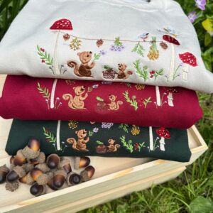 Magic Squirrel Party Embroidered Sweatshirt 3 Magic Squirrel Party Embroidered Sweatshirt2.jpg
