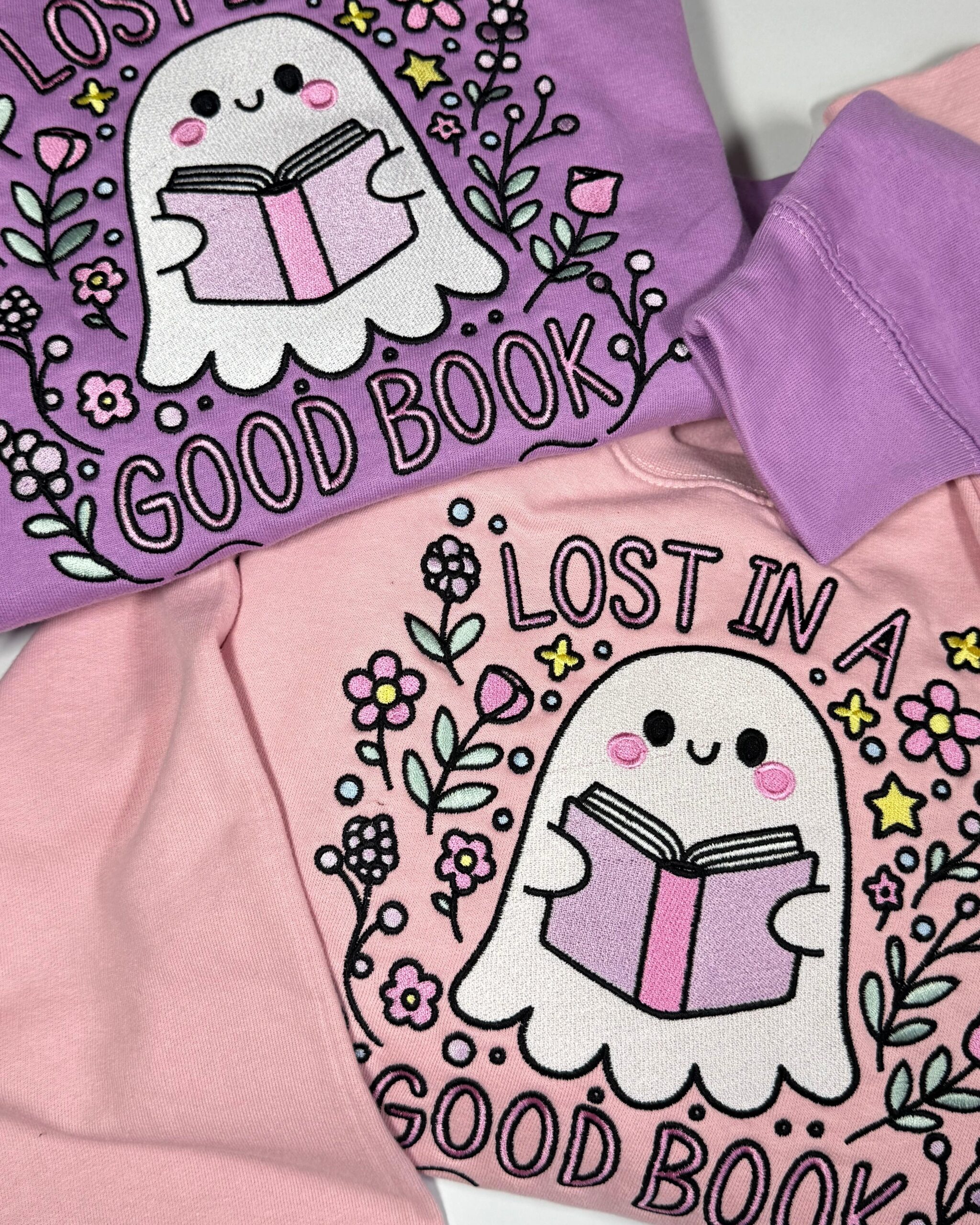 Lost in a Good Book Embroidered Sweatshirt Lost in a Good Book Embroidered Sweatshirt