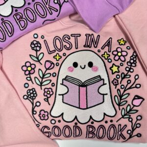 Lost in a Good Book Embroidered Sweatshirt 1 Lost in a Good Book Embroidered Sweatshirt 2.jpg
