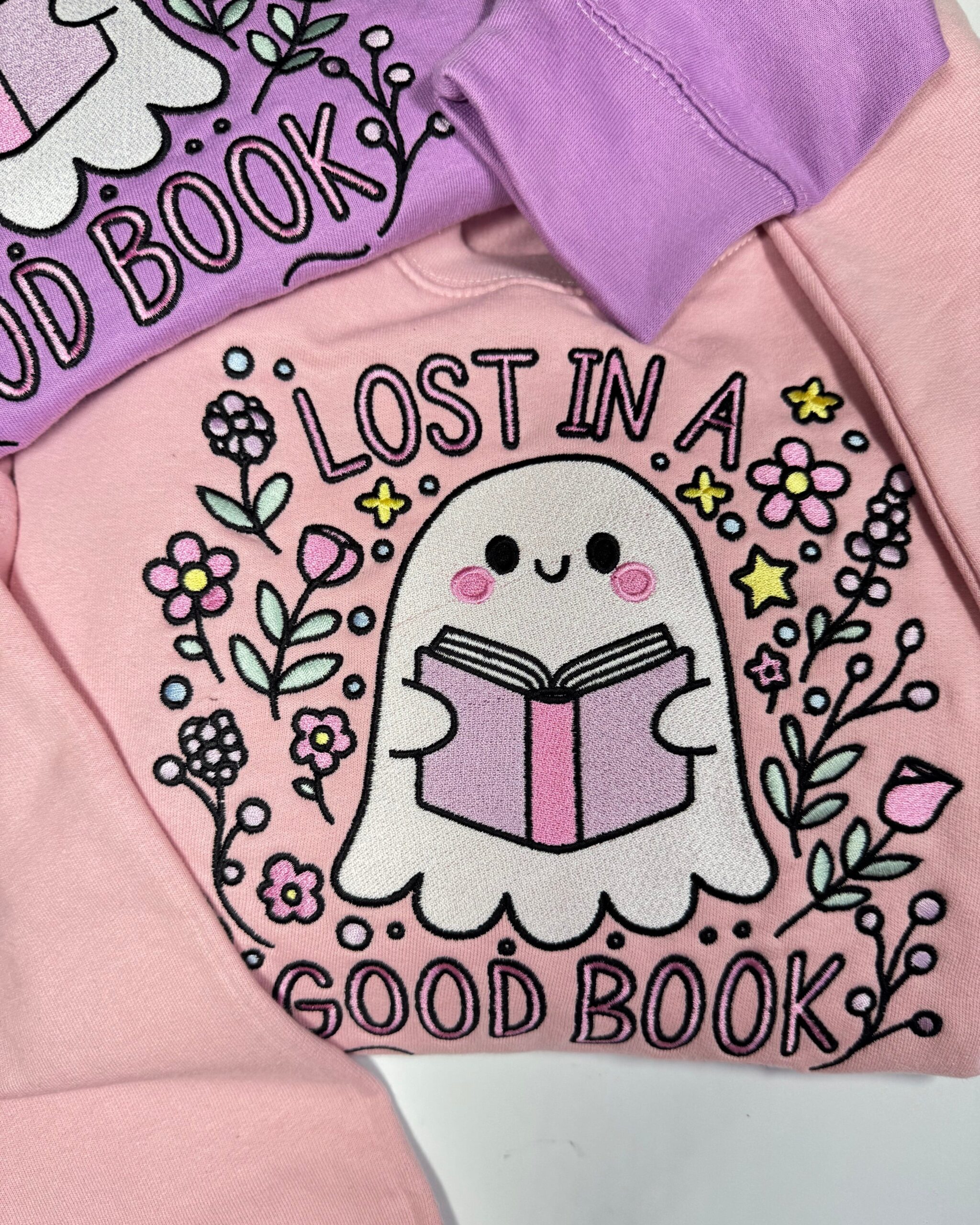 Lost in a Good Book Embroidered Sweatshirt Lost in a Good Book Embroidered Sweatshirt