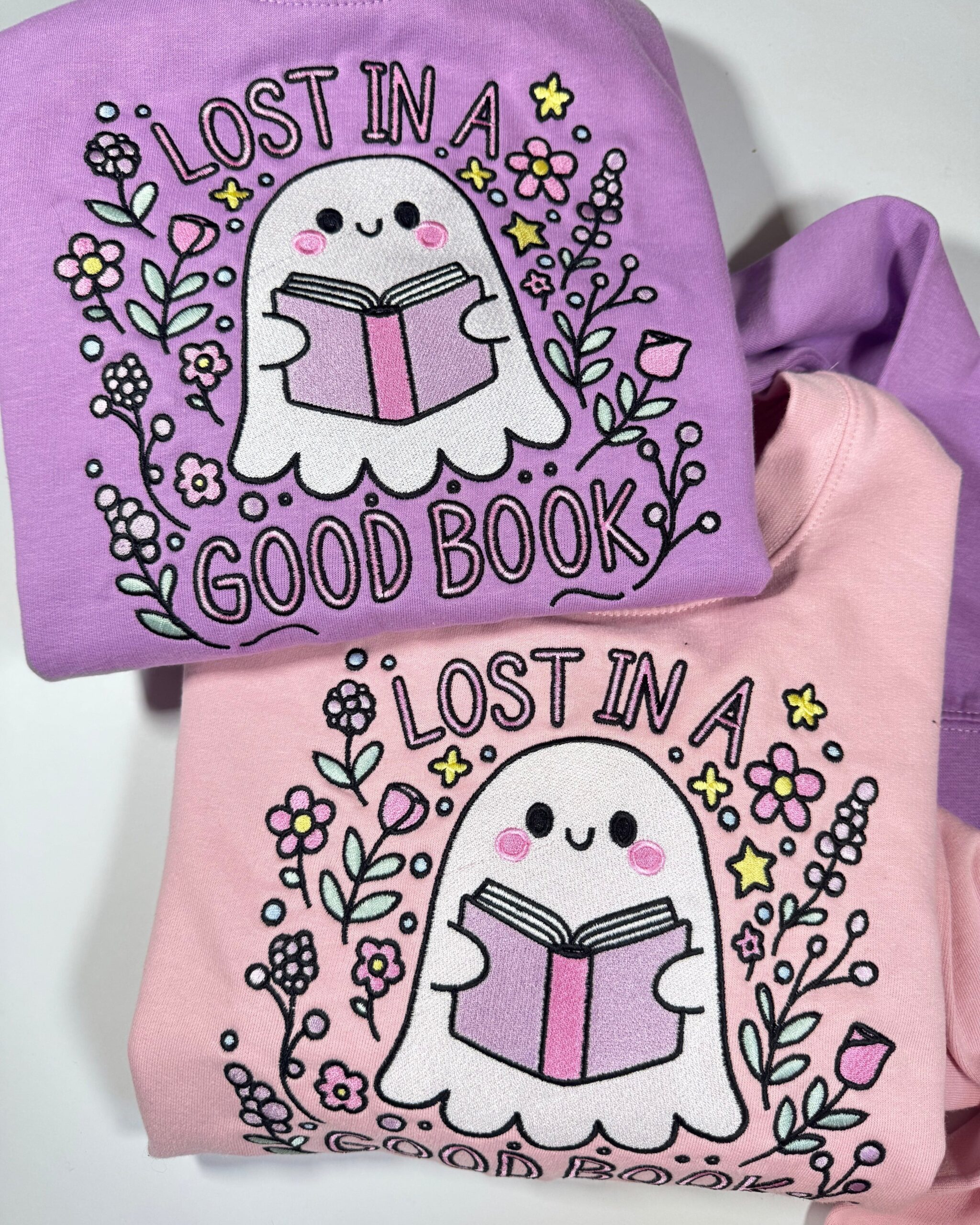 Lost in a Good Book Embroidered Sweatshirt Lost in a Good Book Embroidered Sweatshirt
