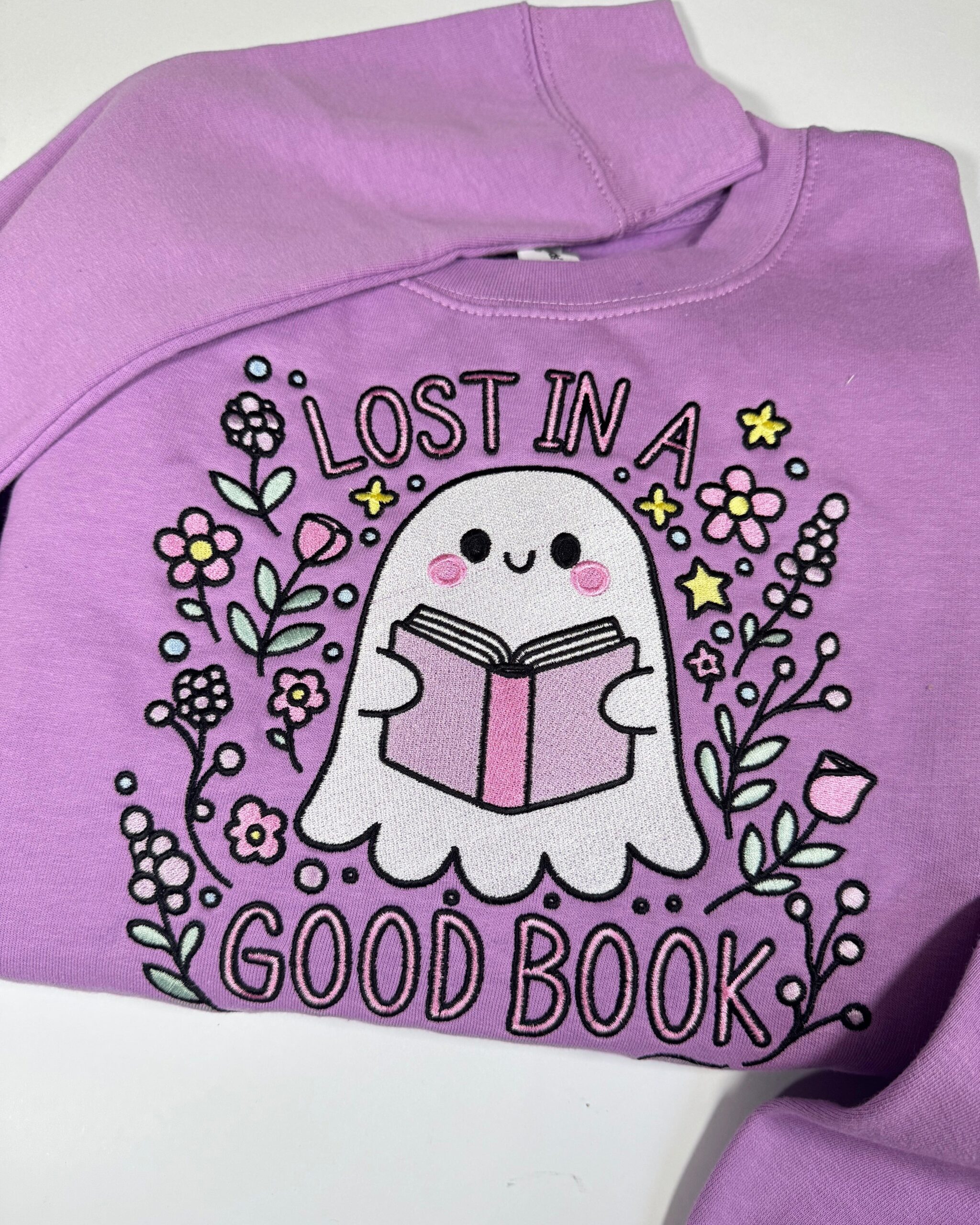 Lost in a Good Book Embroidered Sweatshirt Lost in a Good Book Embroidered Sweatshirt