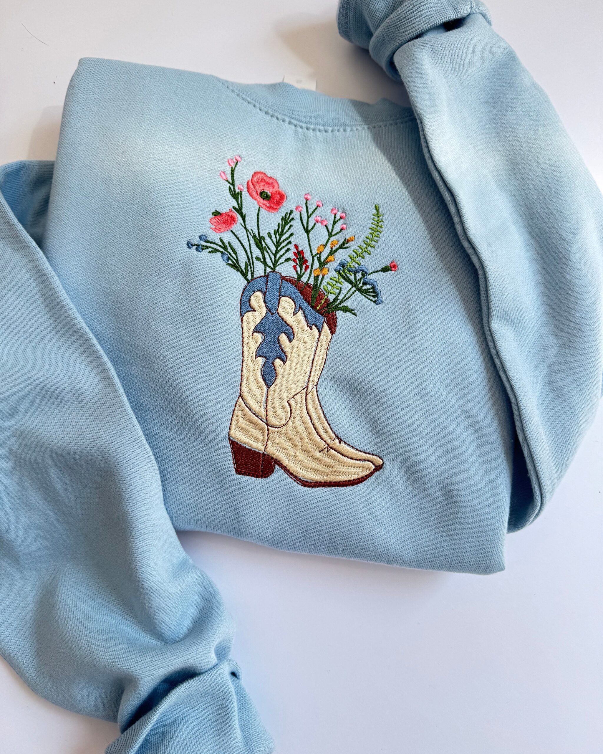 Cowboy Floral Embroidered Sweatshirt Cowboy Floral Embroidered Sweatshirt