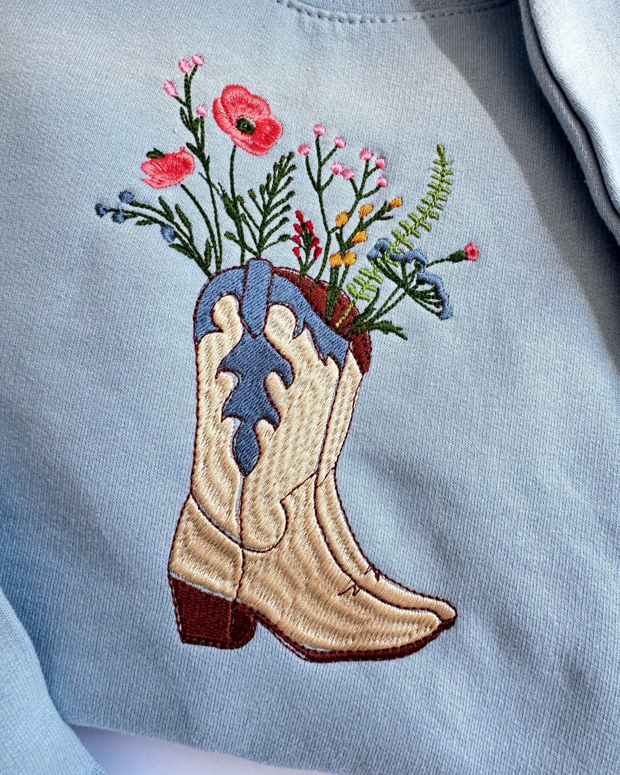 Cowboy Floral Embroidered Sweatshirt Cowboy Floral Embroidered Sweatshirt