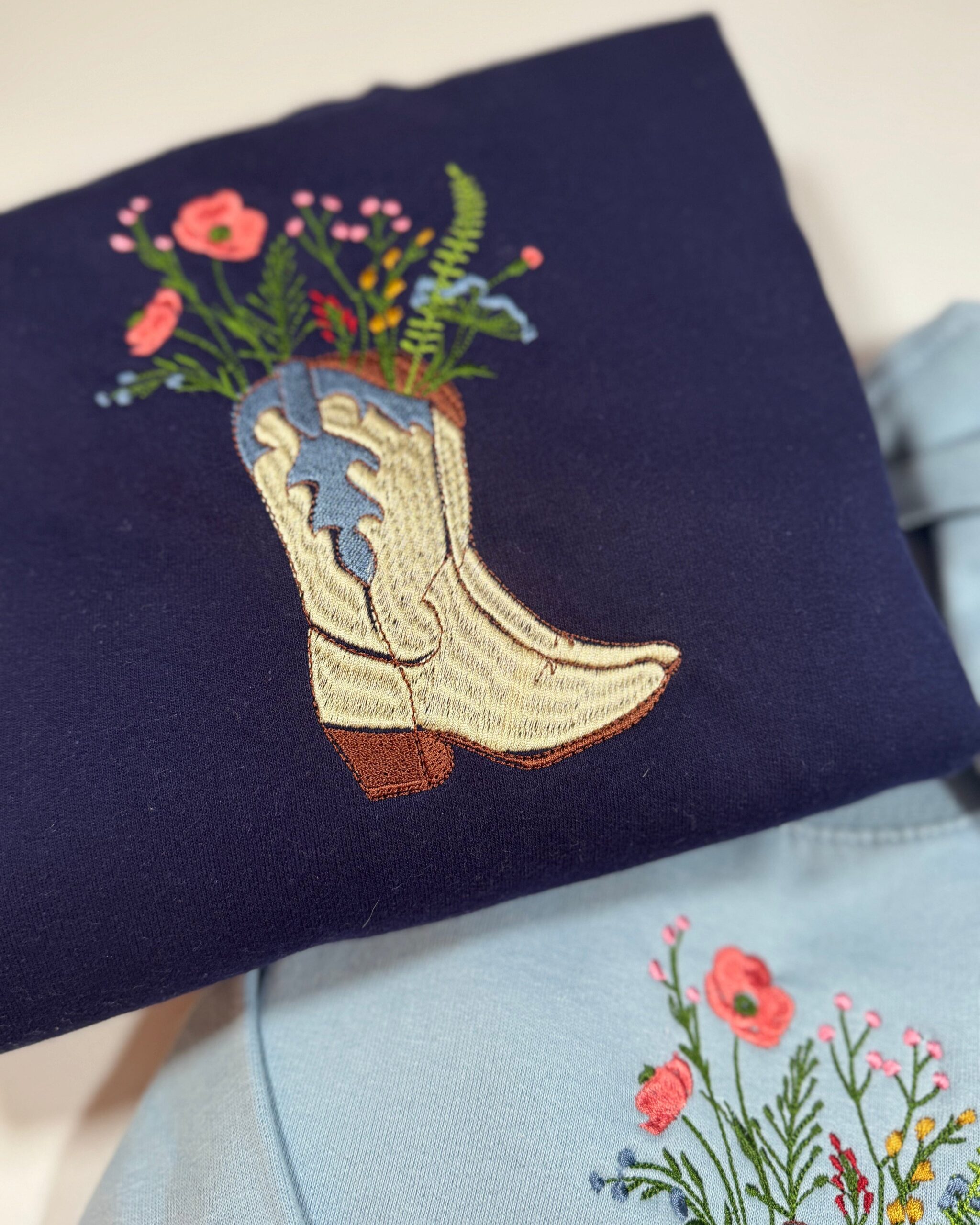 Cowboy Floral Embroidered Sweatshirt Cowboy Floral Embroidered Sweatshirt