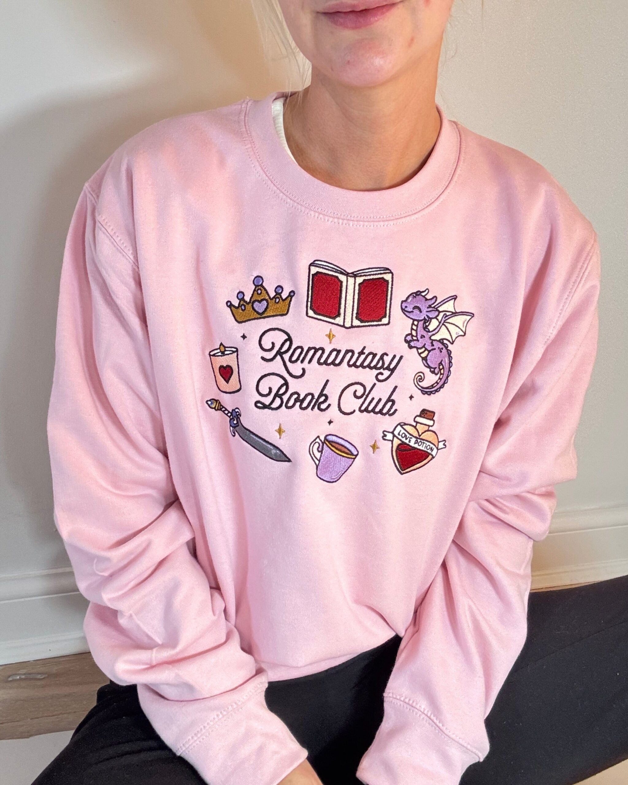 Romantasy Book Club Embroidered Sweatshirt Romantasy Book Club Embroidered Sweatshirt
