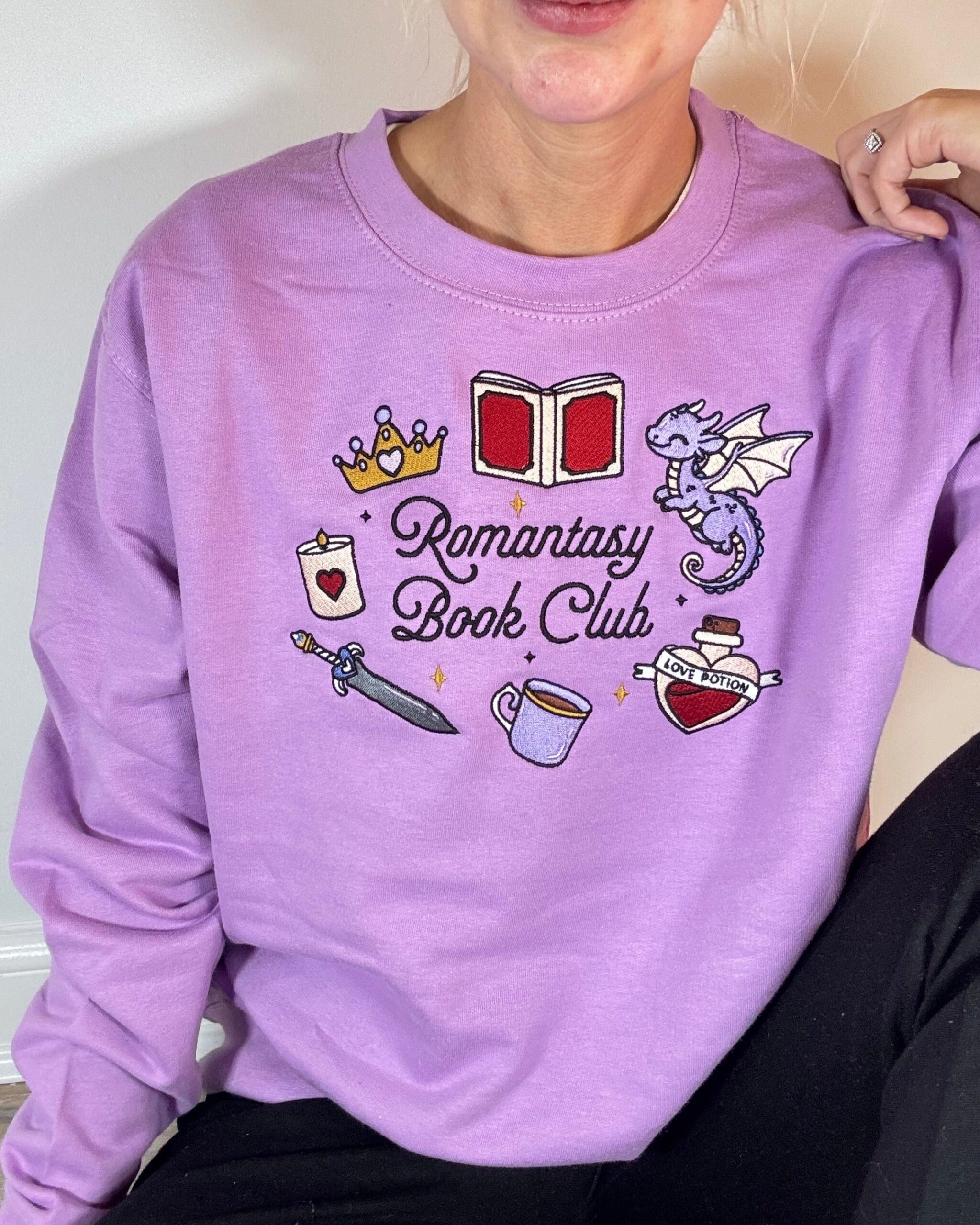 Romantasy Book Club Embroidered Sweatshirt Romantasy Book Club Embroidered Sweatshirt