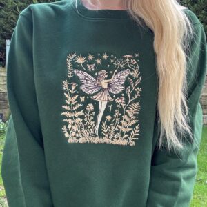Gold Garden Fairy Embroidered Sweatshirt