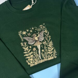 Gold Garden Fairy Embroidered Sweatshirt 2 IMG 9566 2.jpg