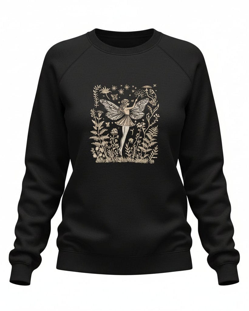 Gold Garden Fairy Embroidered Sweatshirt Gold Garden Fairy Embroidered Sweatshirt