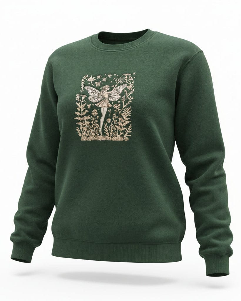 Gold Garden Fairy Embroidered Sweatshirt Gold Garden Fairy Embroidered Sweatshirt