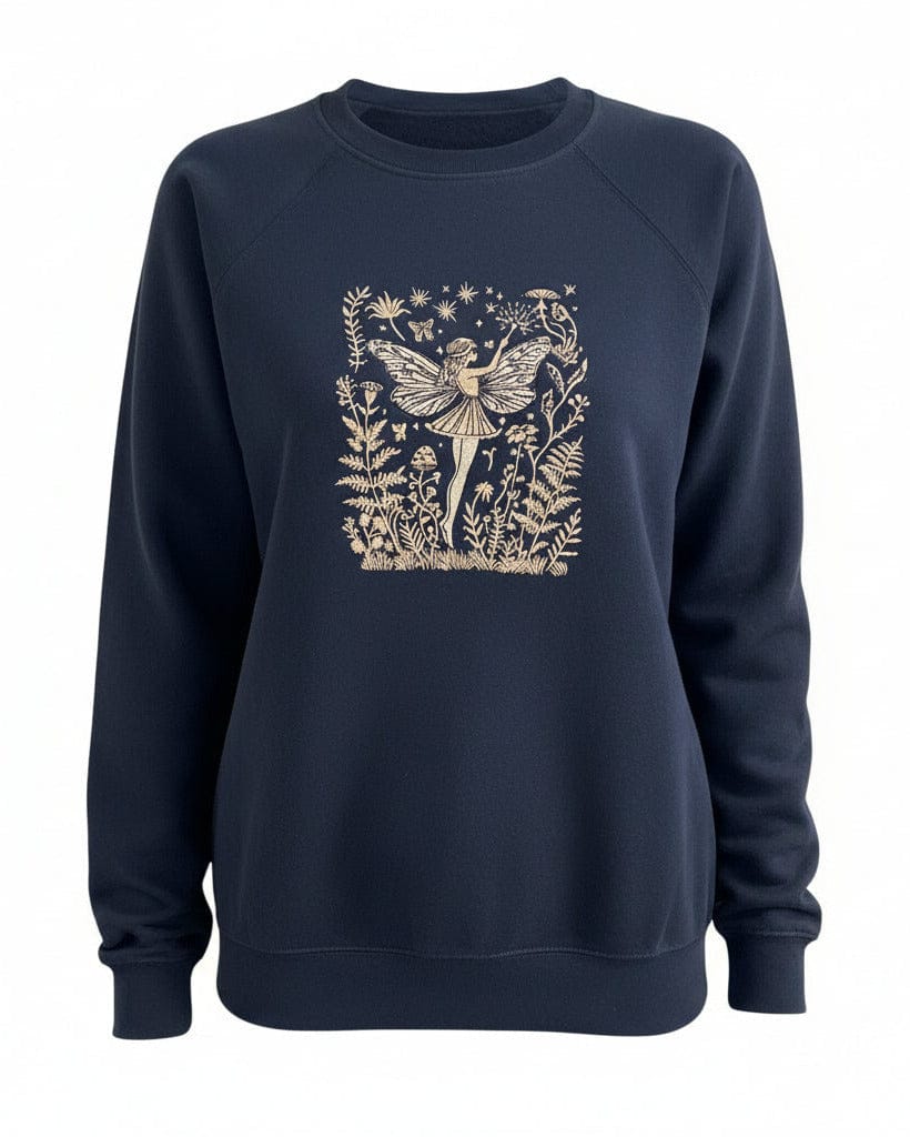 Gold Garden Fairy Embroidered Sweatshirt Gold Garden Fairy Embroidered Sweatshirt