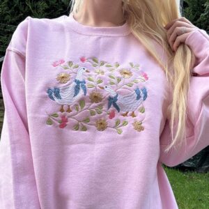 Spring Geese Embroidered Sweatshirt 2 Spring Geese Embroidered Sweatshirt 9.jpg