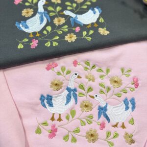 Spring Geese Embroidered Sweatshirt 4 Spring Geese Embroidered Sweatshirt 2.jpg