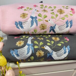 Spring Geese Embroidered Sweatshirt 5 Spring Geese Embroidered Sweatshirt 3.jpg