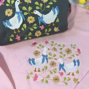 Spring Geese Embroidered Sweatshirt 6 Spring Geese Embroidered Sweatshirt 5.jpg