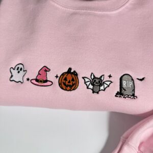 Cute Halloween Icons Embroidered Sweatshirt 2.jpg
