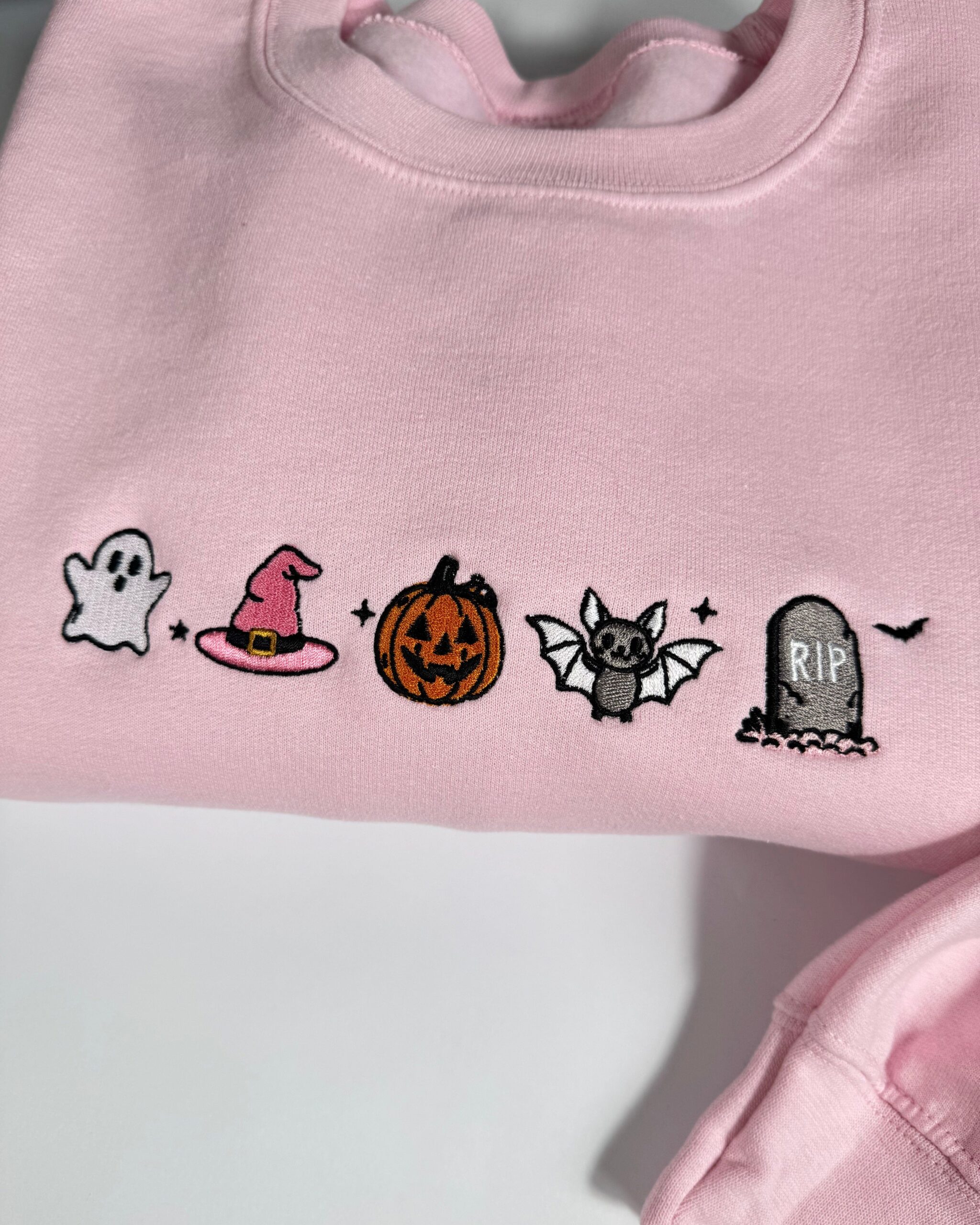 Cute Halloween Icons Embroidered Sweatshirt Cute Halloween Icons Embroidered Sweatshirt