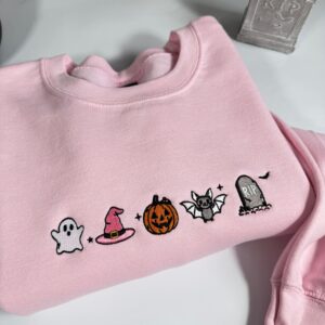 Cute Halloween Icons Embroidered Sweatshirt 3.jpg