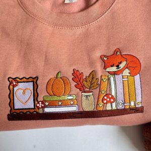 Autumn Bookshelf Embroidered Sweatshirt 4.jpg