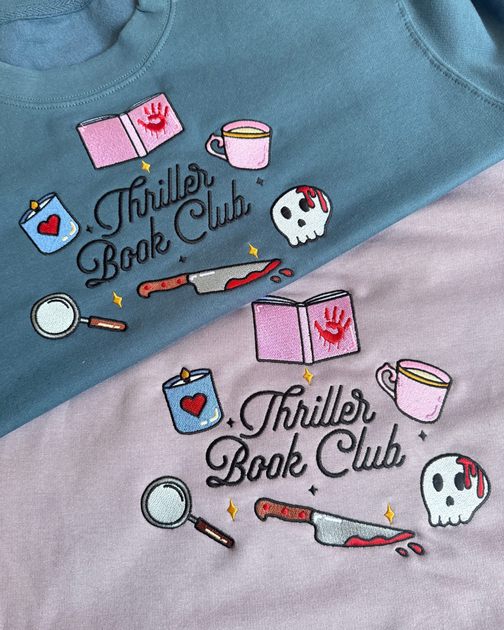 Thriller Book Club Embroidered Sweatshirt Thriller Book Club Embroidered Sweatshirt