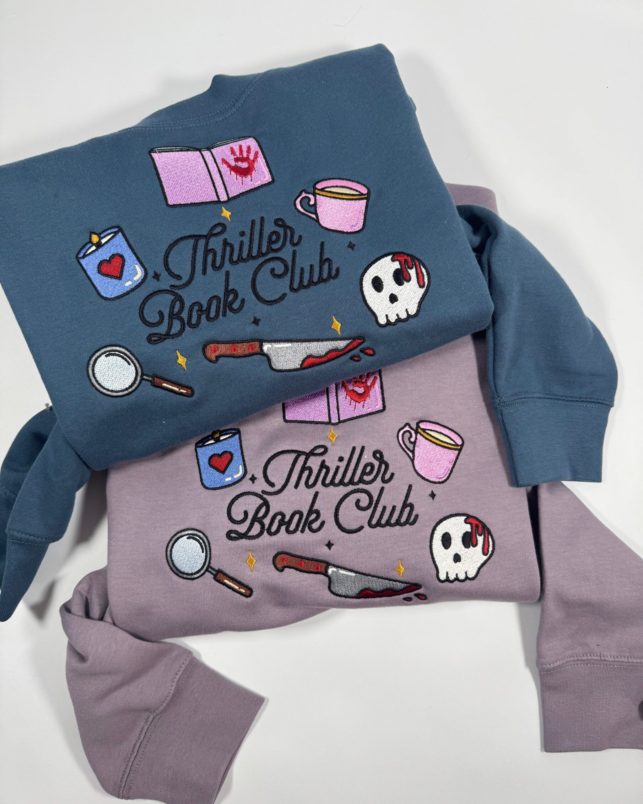 Thriller Book Club Embroidered Sweatshirt Thriller Book Club Embroidered Sweatshirt