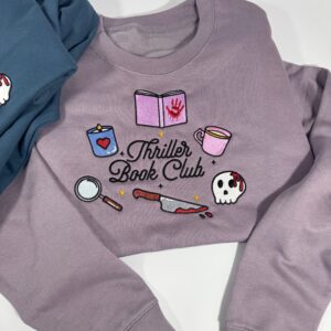 Thriller Book Club Embroidered Sweatshirt 3 Thriller Book Club Embroidered Sweatshirt 4.jpg