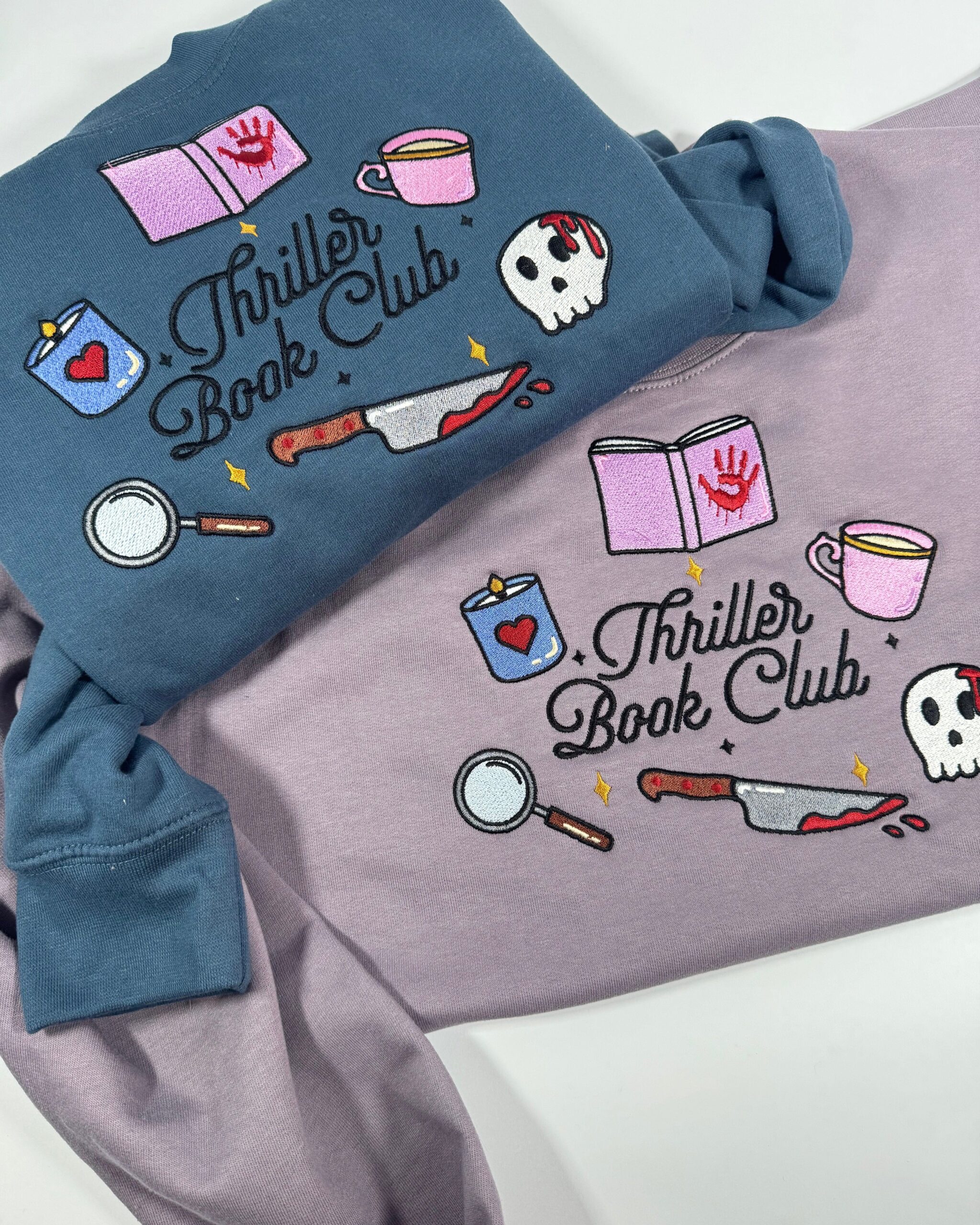 Thriller Book Club Embroidered Sweatshirt Thriller Book Club Embroidered Sweatshirt