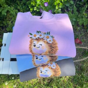 Daisy Hedgehog Embroidered Sweatshirt