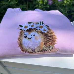Daisy Hedgehog Embroidered Sweatshirt 3.jpg