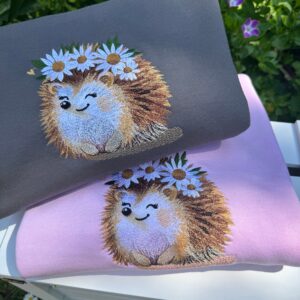Daisy Hedgehog Embroidered Sweatshirt 4.jpg