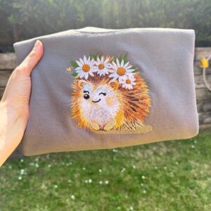 Daisy Hedgehog Embroidered Sweatshirt 5.jpg