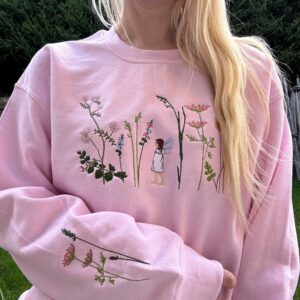 Enchanted Elf Garden Embroidered Sweatshirt