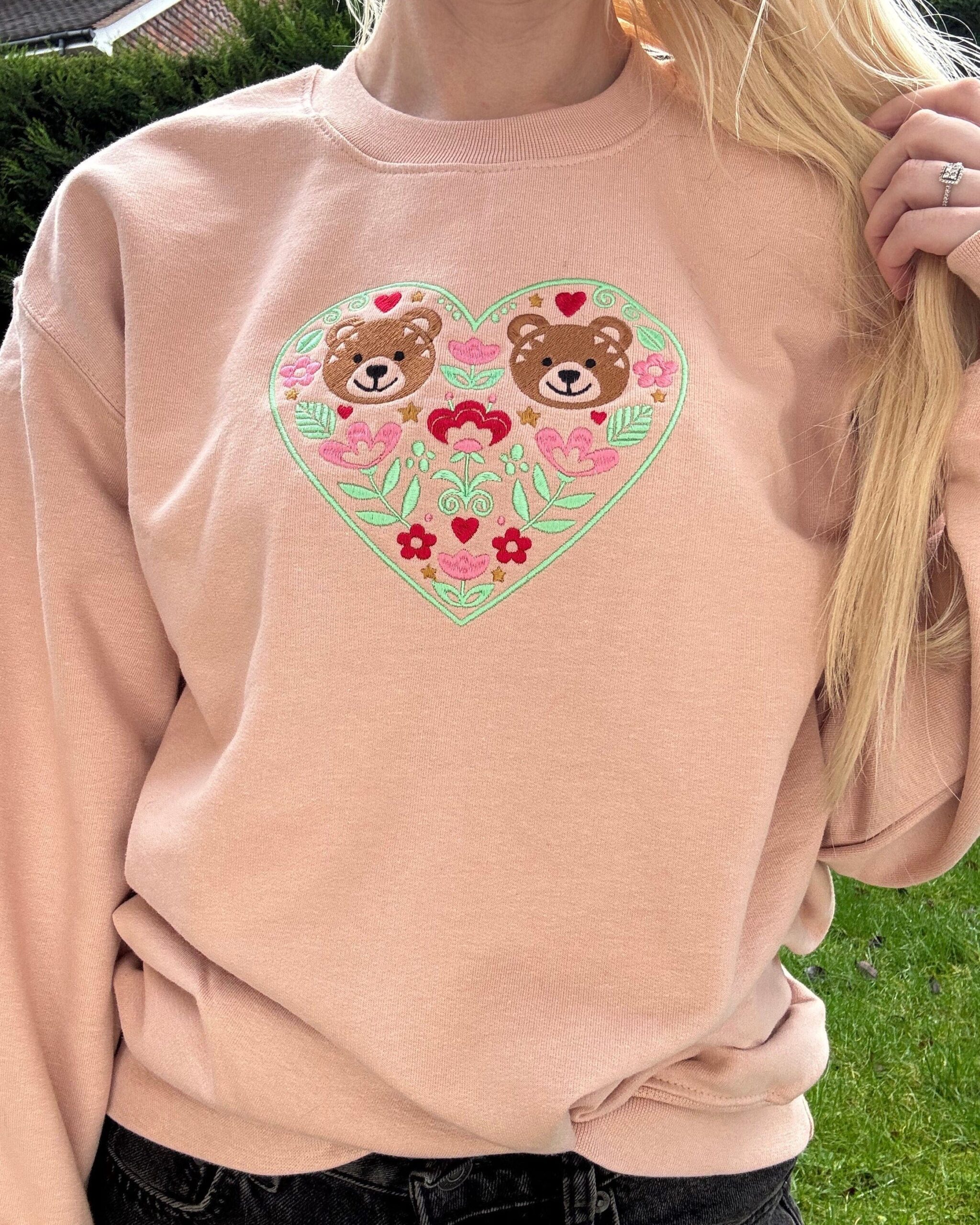 Love Bears Embroidered Sweatshirt Love Bears Embroidered Sweatshirt