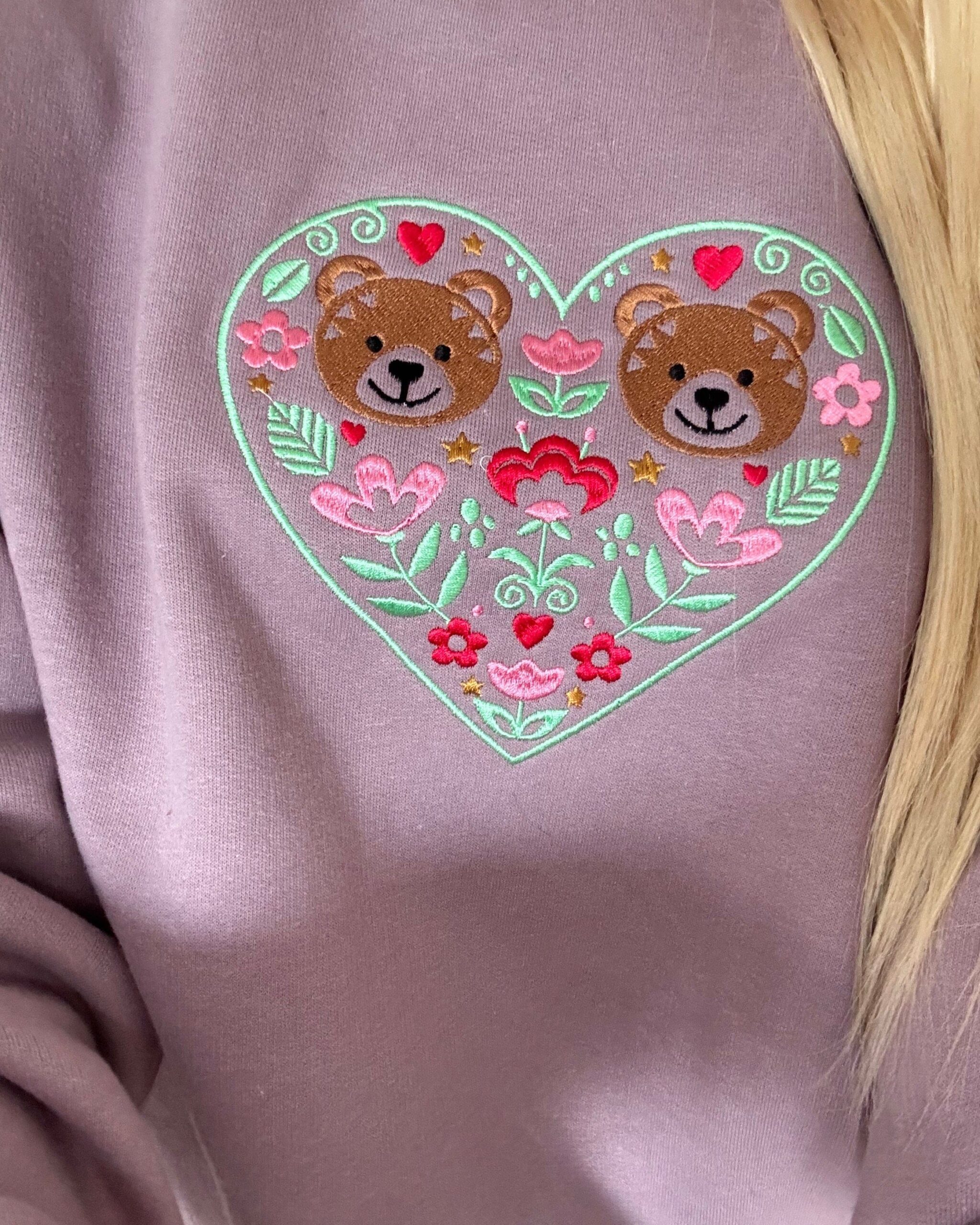Love Bears Embroidered Sweatshirt Love Bears Embroidered Sweatshirt