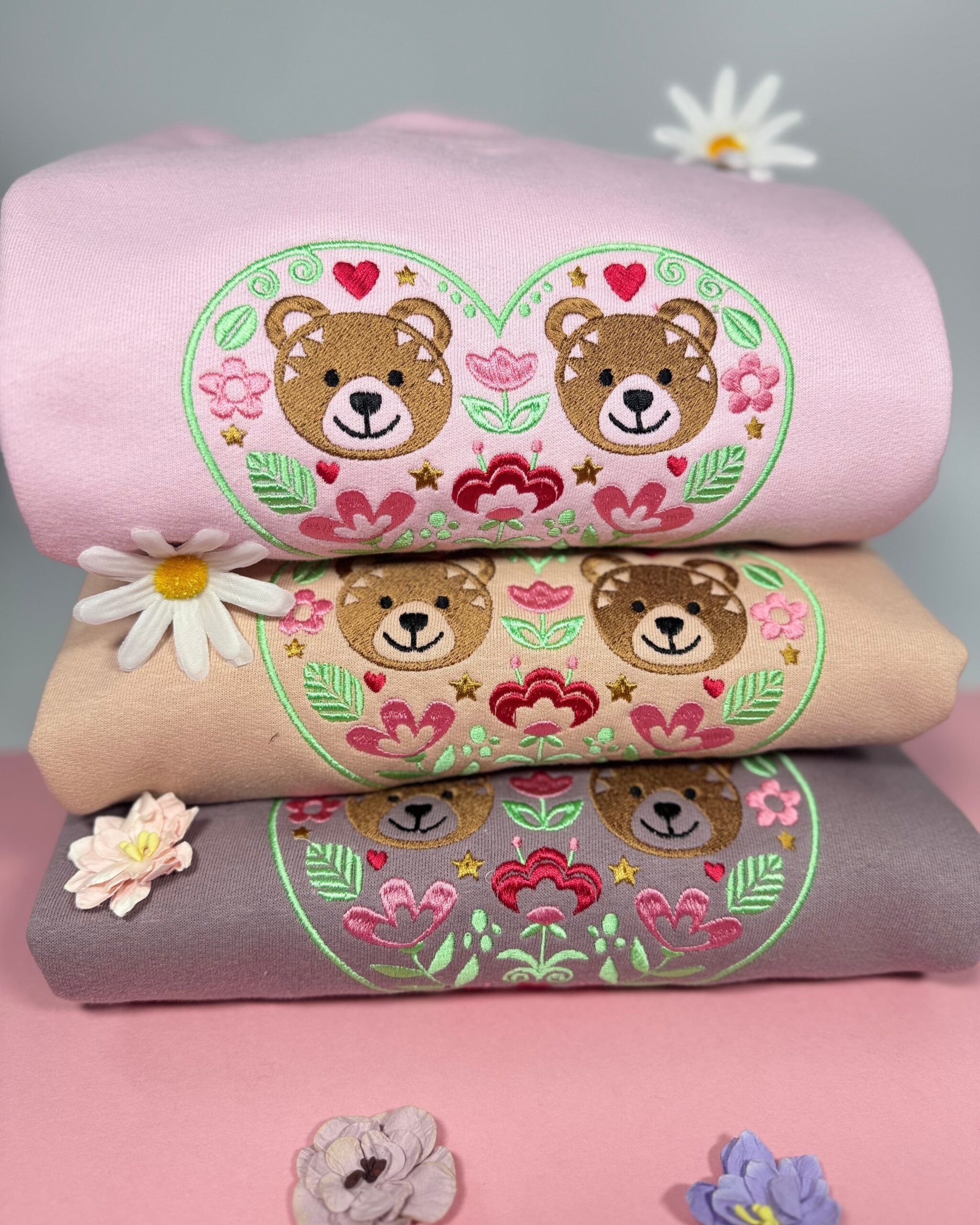 Love Bears Embroidered Sweatshirt Love Bears Embroidered Sweatshirt