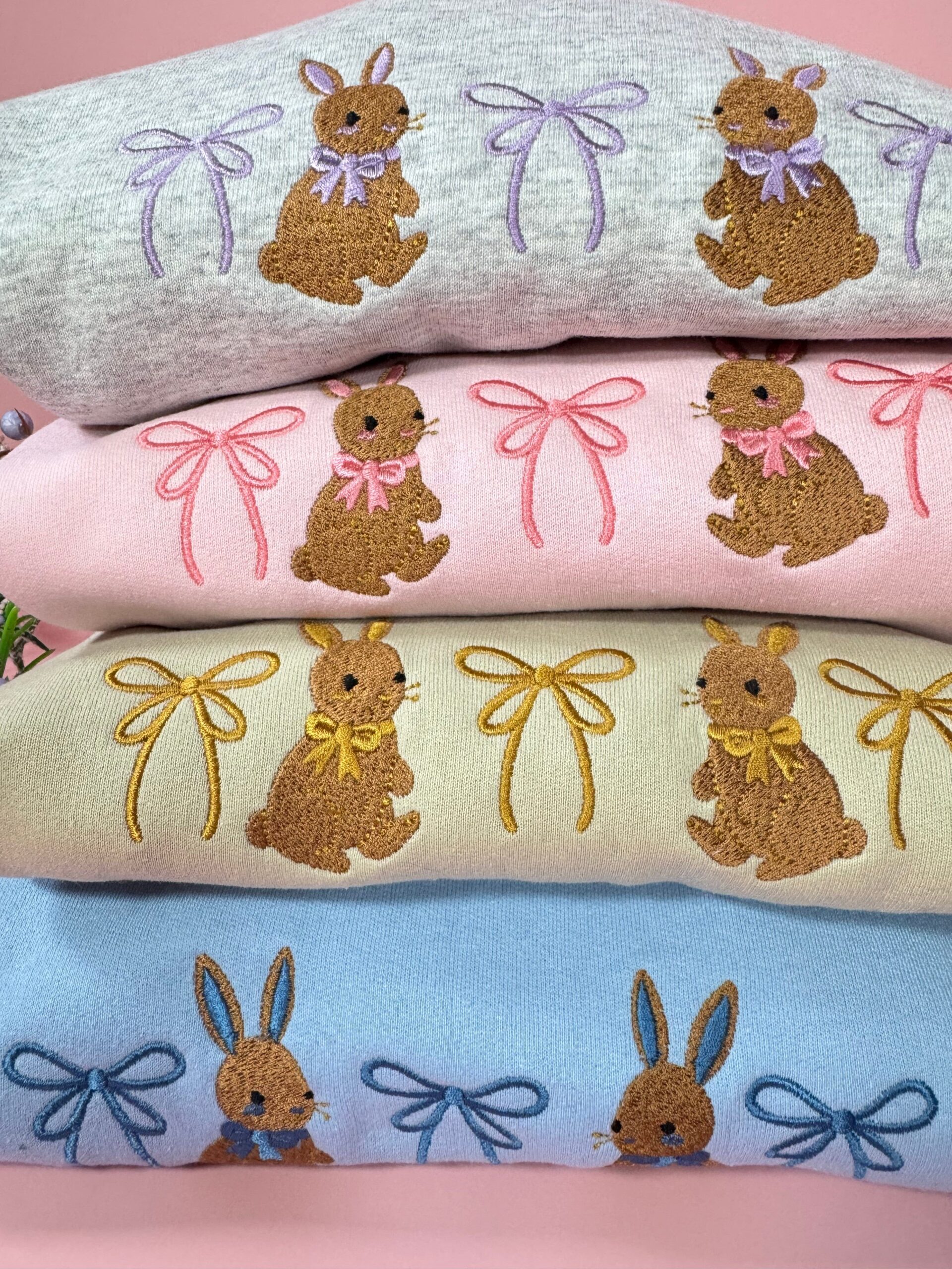 Bunnies and Bows Embroidered Sweatshirt Bunnies and Bows Embroidered Sweatshirt