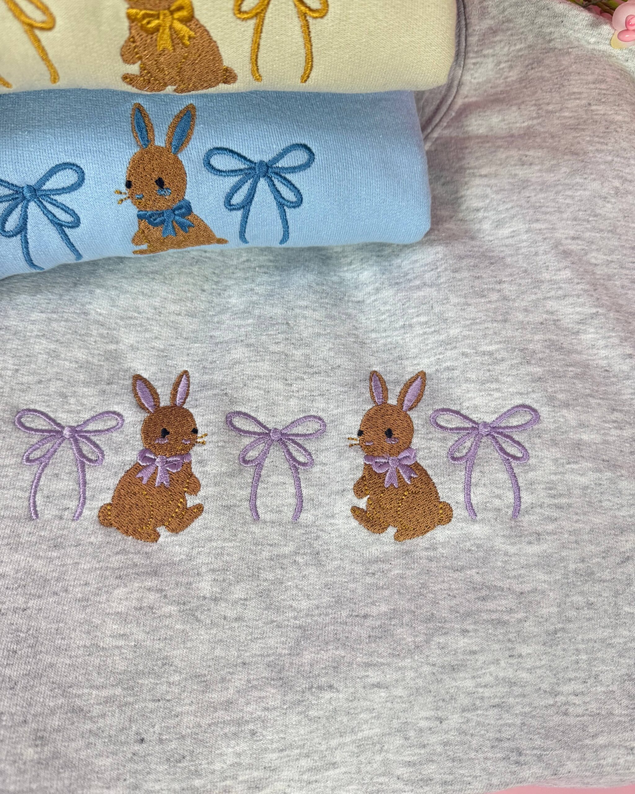 Bunnies and Bows Embroidered Sweatshirt Bunnies and Bows Embroidered Sweatshirt