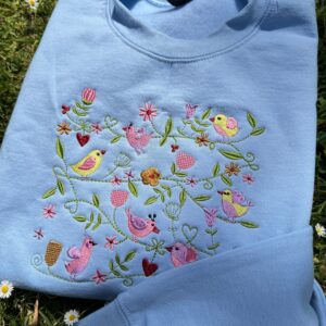 Spring Birds Embroidered Sweatshirt 1 Spring Birds Embroidered Sweatshirt 1.jpg
