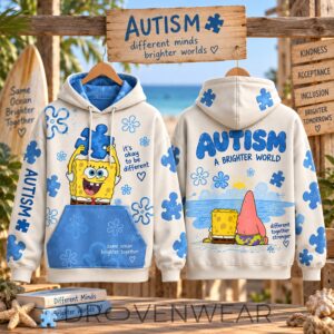 Autism Awareness Spongebob Squarepants Graphic Hoodie